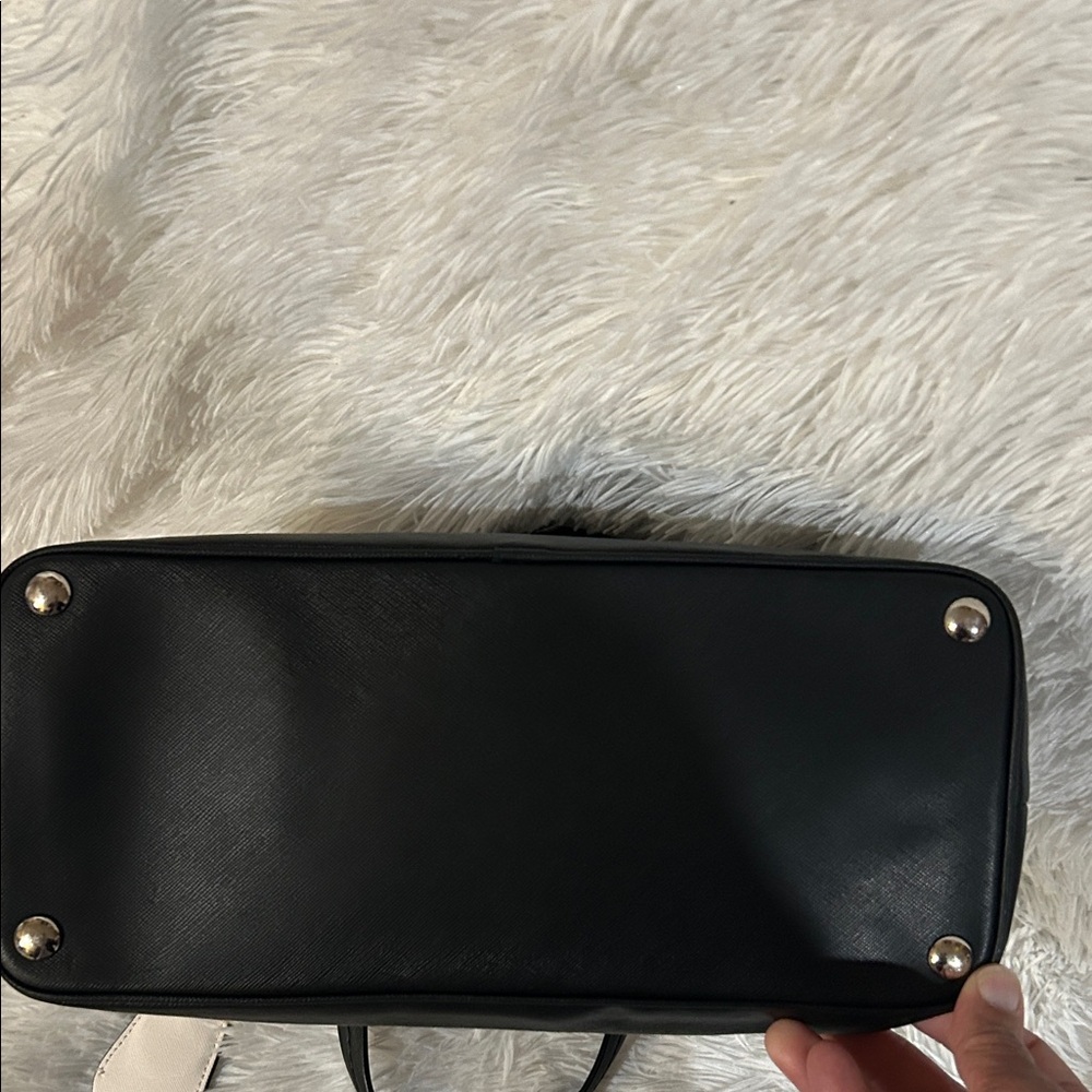 Coach Peyton Perforated Black and Gray Domed Satchel - Picture 6 of 10
